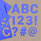 209 Pcs 3" Purple Bulletin Board Letters & Numbers, Capital Letters, Numbers, Punctuation, US Made Card Stock Punch Out Letters for Poster, Bulletin Board, Classroom - Precut Letters & Numbers