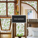 3D Stained Glass Window Film, Decorative Window Privacy Film for Bathroom,Front Door,Home, Sun Blocking Heat Control,Static Cling, White Lily 23.6inch x 35.4inch