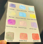 CSY art gallery Metallic Watercolor Paints Set Handmade Glitter Shimmering Double Color Water Color Solid Paint Include 12 Colors In Portable Tin Box for Artists, Professionals (Fruit Midsummer)