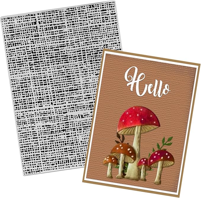 Threetols 3-D Textured Impressions Embossing Folder, Line Background Embossing Folder for Card Making, Vintage Frame DIY Plastic Scrapbooking Photo Album Card Paper DIY Craft Decor Template Mold