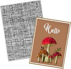 Threetols 3-D Textured Impressions Embossing Folder, Line Background Embossing Folder for Card Making, Vintage Frame DIY Plastic Scrapbooking Photo Album Card Paper DIY Craft Decor Template Mold