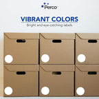 Perco White 3-Inch Perforated Circle Dot Sticker Labels — 10 Rolls, 5,000 Round Stickers — with Permanent Adhesive for Moving Boxes, Sale Signage, Displays, Status Messaging—Made in USA