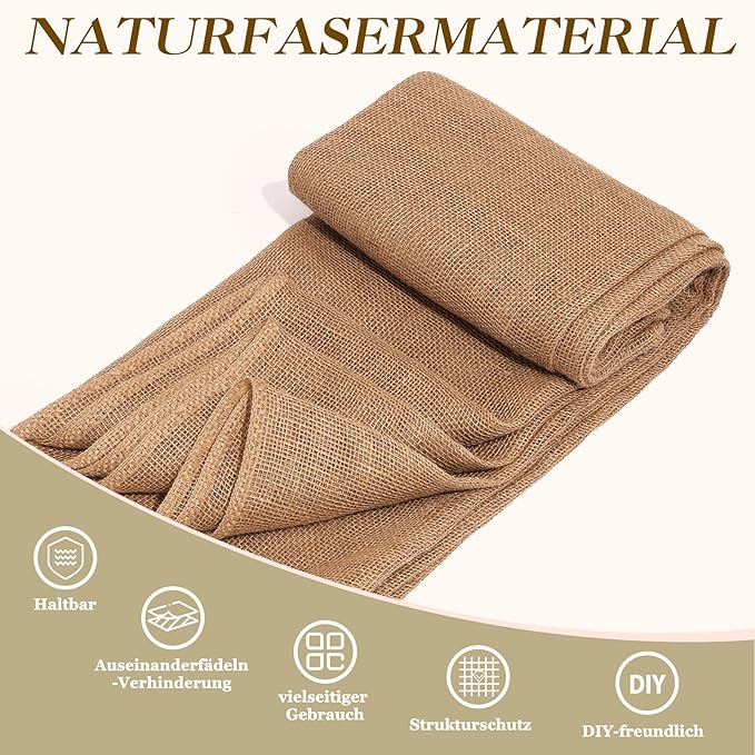 40" x40 Feet Premium Natural Burlap Fabric Roll – Multipurpose for Gardening, Weddings, Crafts & Holiday Decor – Wedding Aisle Runner, Halloween/Christmas Burlap, Weed Barrier & More