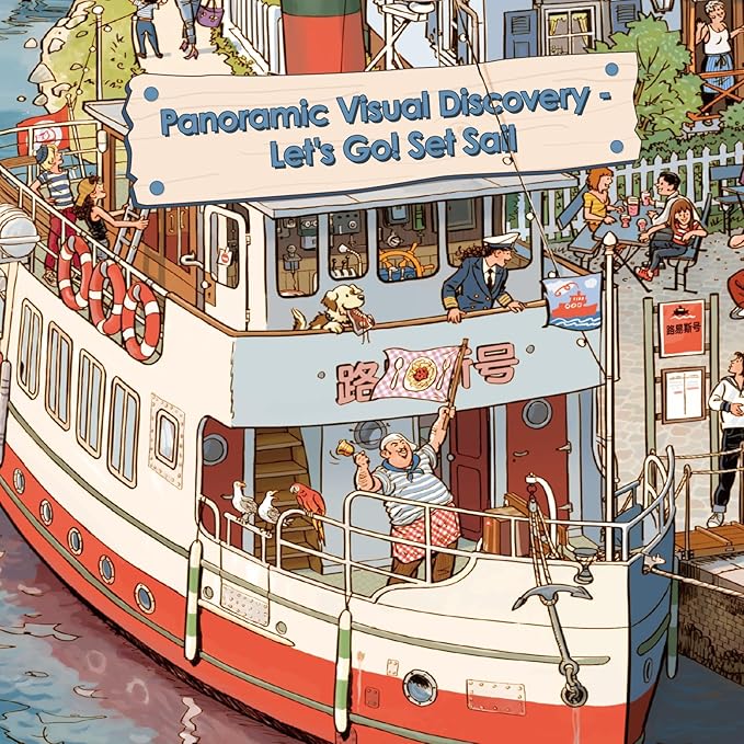 MOMIBOOK Puzzles for Adults 1000 Piece Jigsaw Puzzles of Let's Go! Set Sail, Painting Image Difficult Challenging Hard Impossible Puzzle, Cute Funny Toys & Games Christmas Birthday Gifts