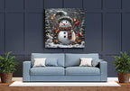 Moohue Needlepoint Kits 14ct Counted Cross Stitch Kits for Adults Printed Stamped Cross Stitch Patterns Kits Snowman Birds Rabbits Cross Stitch Supplies (Snowman Birds Rabbits)