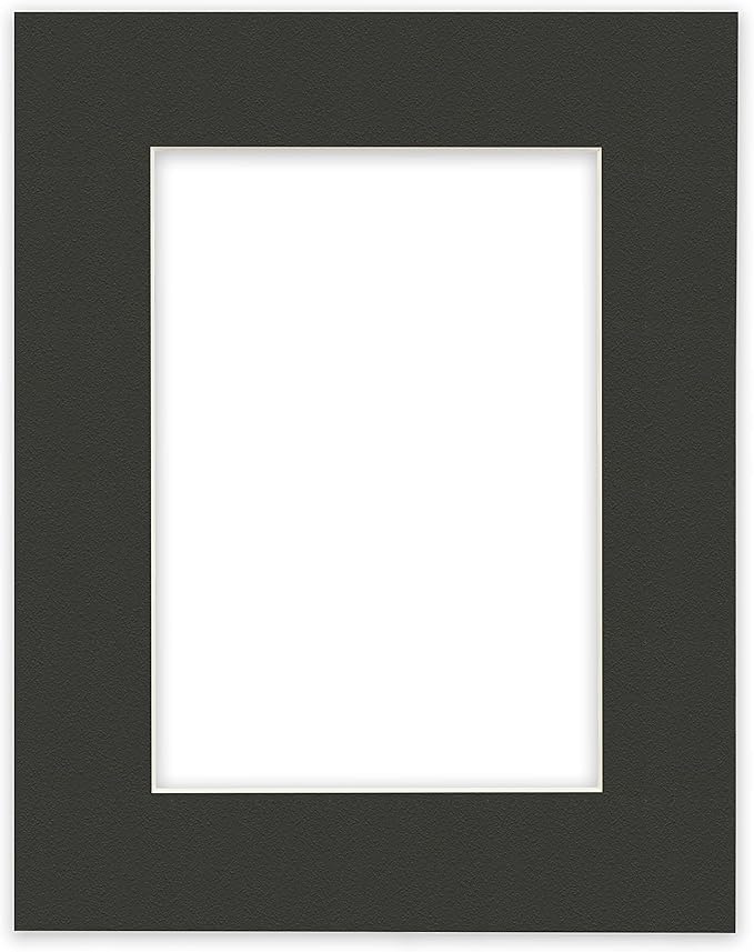 Craig Frames B572 Pre-Cut Mat Board for 4x6 Print, 8x10, Pebble Black