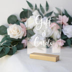 UNIQOOO 20 Pack 4" Gold Birch Wood Stands for Wedding Acrylic Sign, Wood Table Number Holders for 1/8 Thick Acrylic Sheets | Wedding Display Stand, Card Holder for Bar Menu, Retail Sign, Party