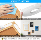 ToLanbbt Double Sided Foam Tape 2In x 20FT, Mounting Tape Heavy Duty, Strong Adhesive Weatherproof Seal Strips for DIY Craft Picture Poster, Car & Gap Filling Mountings, Home Office Decor (White)