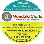 Mandala Crafts 14 Gauge Anodized Aluminum Craft Wire for Jewelry Making - 60 FT Colored Flexible Lime Green Wire - Bendable for Bonsai Armature Crafting Sculpting
