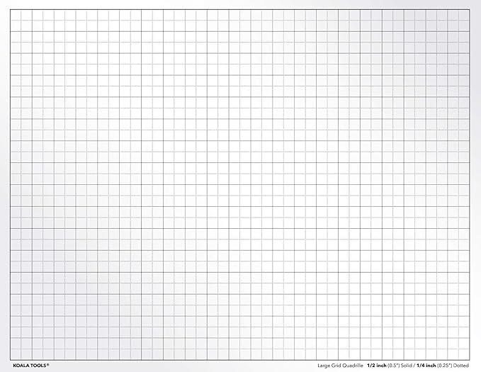 Koala Tools | Geometric Grid Transparency Sheets (Variety Pack of 4) - 8.5" x 11" | Overhead Projector and Light Box Transparencies - Tracing Film for Sketching & Drawing