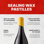 Blended Waxes, Inc. Bottle Sealing Wax Beads, Premium Pastille Wax Seal Beads For Wine, Beer, and Liquor Bottle Closure, Seals Between 25-30 Bottles, 1 lb, Bright Yellow