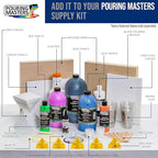 Pouring Masters 8 Oz Acrylic Pearlescent Effects Medium - Creates Pearl Iridescent Metallic Shimmer for Fluid Art & Acrylic Painting