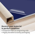 Trotec TroLase | 12"x24"x1/16", 4 Pcs | Blueberry/White | 2 Ply | Modified Acrylic | Laser Engraving Double Color Plastic Sheet | Engraving Blanks for Laser, Saw, Guillotine | Made in USA