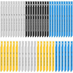 54Pcs Jig Saw Blade Set High Carbon Steel Assorted Saw Blades with U-Shank Sharp Fast Cut Down Jigsaw Blade Woodworking Tool for Wood Metal Plastic Cutting