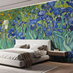 wall26 Irises by Vincent Van Gogh Dutch Impressionism 20th Century Artist Peel and Stick Large Wall Mural, Removable Wallpaper, Home Decor - 120x120 inches