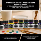 Ceramic and Porcelain Paint Set 6 x 1.52 fl oz - Metallic Magic – Dishwasher Safe – Perfect for Mug, Tile & Creative DIY Projects