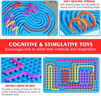 Sensory Fidget Toys for Kids Toddler Boys ,Sensory Activity Board for Stress Anxiety Autistic ADHD, Calm Down Travel Airplane Essentials Toys for 3+ Year Old, Stuffers Gifts for Teen Girls