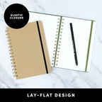 PAPERAGE Lined Spiral Journal Notebook, (Yellow), 160 Pages, Hardcover Journal for Women & Men, Medium 5.5 in x 8 in - 100 GSM, Thick Paper, Spiral Notebook for Work, School & Journaling