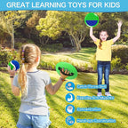 Outdoor Toys for Kids Ages 4-8, Outside Game for 3 4 5 6 7 8-12 Year Old Boys Girls, Catch Ball Toss Game for Pool, Beach, Yard- Toddlers Birthday Gifts Easter Basket Stuffers(4Pcs Green Paddles)