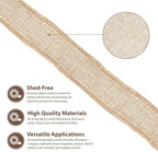 Mandala Crafts Natural Burlap Ribbon 1.5 Inches Wide Jute Ribbons for Crafts - 20 Yds Roll Rustic Burlap Wrap Trim Ribbons for Wreaths Bows Wedding Party Decoration