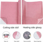 guangyintong Glitter Pink Heat Transfer Vinyl HTV Rolls, 12" x 8ft Iron on Vinyl for T-Shirts Glitter Pink HTV Vinyl for All Cutter Machines Easy to Cut & Weed for Heat Vinyl Design
