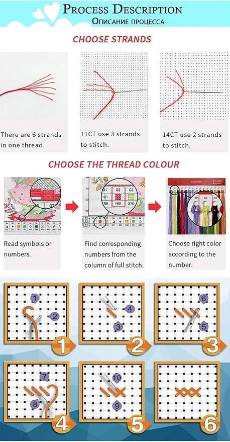 Magxvouy Cross Stitch Kits Stamped Full Range of Embroidery Kits,Cross Stitch Patterns Needlework Kits for Beginners 11CT Printed Kits&Flower Girl 16x20 inch