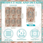 Yeaqee 100 Pcs Vintage Boho Napkins Paper Guest Towels 2 Ply Decoupage Napkins Disposable Decorative Hand Towel for Bathroom Kitchen Fall Wedding Party Dinner(Brick Red and Dark Blue)
