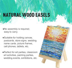Kinlink 9 Inch Tall Wood Easels for Display Set of 12, Display Easel Tabletop, Painting Easel Stand for Artist Students