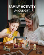 DIY Miniature House Kit, DIY Dollhouse Kit for Adults to Build, Mini House Kit with LED, Mayberry Street Miniatures, Ideal Gifts for Birthday,Valentine(Holiday Times)