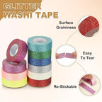 PATIKIL 1 Roll Glitter Paper Washi Tape, Washi Decorative Tape for Crafts, Purple