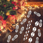 Christmas Stencils for Crafts Reusable 12” Santa Footprint Stencil Holiday Stencils for Floor Porch Wood Sign Decor