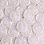 PONATIA Wax Seal Stickers - 50 Pcs Self- Adhesive Wedding Seal Stickers, Light Blush Pink Wax Seals, Perfect for Invitation Cards, Envelopes Christmas Cards, Gift Wrapping, Party Menu Decor