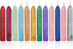 Yoption 12 Pcs Mixed Colors Sealing Wax Sticks with Wicks for Wax Seal Stamp, Wedding Invitations, Gift Wrapping, Christmas