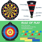 Magnetic Dart Board for Kids-12Magnetic Dart/Sticky Balls Or 2 Toy Gun+40 Foam Dart.Indoor/Outdoor Kids Games and Party Games,Christmas Birthday Gifts Toys for 3-12 Year Old Boys