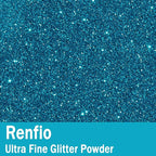 Renfio Ultra Fine Glitter Powder Metallic Resin Glitter 2.11 Oz (60g) PET Flakes Crafts Sequins 1/128" 0.008" 0.2mm Epoxy Chips Flakes for Tumblers Slime Decoration - Enamel Blue