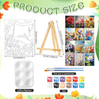 Zhanmai 12 Pack Pre Drawn Canvas for Painting Sip and Paint Kit 8" x 10" Paint Party Set Canvas Painting Pre Printed Canvases for Party Favor DIY Virtual Adult's Date Night(Plant)
