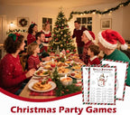 Roll A Snowman Game, Christmas Dice Games for Families & Large Groups-25 Players, Christmas Party Games for Adults, Red and Green Theme Winter Holiday Decorations White Elephant Gifts Ideas