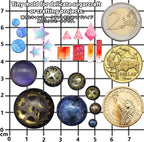 Cabochon Gemstone Silicone Mold for Fondant Cake Decoration, Polymer Clay Craft, UV Resin Epoxy Casting, Jewelry Making Shapes of Dome Circle Star Triangle Square Rectangle Bar 31-Cavity
