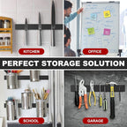 Magnetic Strip, Flexible Magnetic Strips with Adhesive Backing (10 Pack, 6" x 1") Strong Sticky Magnetic Tape for Kitchen, Garage and Garden - Adhesive Knife Magnet Tape Strip Holder Strip for Wall