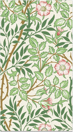 80PCS William Morris Paper Napkins, Greenery Floral Guest Disposable Napkins – Golden Lily & White Green Wildflowers Design Dinner Hand Napkins for Wedding, Bridal Shower,Vintage Floral Table Supplies