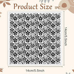 CHGCRAFT Vine Small Flowers Pattern Polymer Clay Texture Sheet Plant Leaves Silicone Texture Mat for Polymer Clay Making Earrings Jewelry DIY Crafts 5.5 × 5.5 Inch