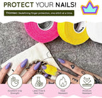 THIMTEC - The Original Thimble Tape for Hand Sewing - Fully Adjustable Nail & Finger Protector - A Smarter Alternative to Classic Knitting Thimbles - Multicolor, 3-Pack