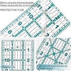 Quilting Rulers, Sewing Ruler, Acrylic Ruler for Sewing and Quilting,Cutting Ruler with Non-Slip Rings (3"x17",1.5"x17",3"x12",1.5"x10",1"x6") (Blue)