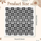 CHGCRAFT Lattice Pattern Polymer Clay Texture Sheets Geometric Flowers Silicone Texture Stamp Clay Texture Mat Modeling Pattern Pad Sheets for Jewelry and Earrings Tools, 5.5x5.5 inch