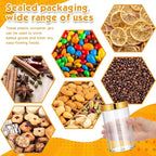 SATINIOR 12 Pack 12 oz Plastic Container Jars with Lids Round Clear Travel Cosmetic Container Slime Jars for Toiletries, Lotion, Cream, Ointments, Makeup, Rhinestone, Samples, Kitchen Storage(Gold)