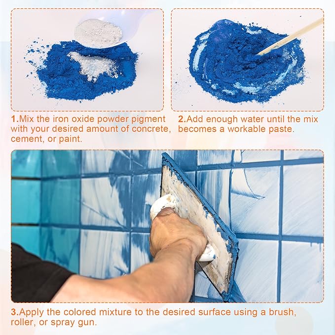 HARFINGTON Iron Oxide Powder Concrete Pigment 700 Mesh 3.5oz (100g) Iron Oxide Grout Pigment for Pastel Tile Paint Concrete Cement, Emerald Green
