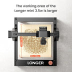 LONGER Ray5 mini Laser Engraver, 12000mm/min High-Speed Cutter for Wood, Metal, Acrylic, Leather, DIY CNC, 130x130mm Engraving Area, WiFi, Emergency Stop Safety (5.5W) Diameters