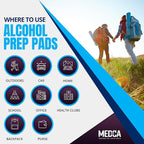 Alcohol Prep Pads - Box of 600, Saturated 70% Isopropyl Alcohol Wipes, Individually Wrapped Moistened Swab Pad, 2-Ply Cotton (Bulk Pack 600 Count)