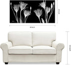 Empire Art Direct Frameless Free Floating Tempered Glass Panel Graphic Flower Wall Art Ready to Hang, 24" x 48", Gentian X-ray