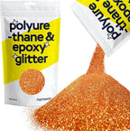 Hemway Polyurethane & Epoxy Resin Glitter 100g / 3.5oz Metallic Crystal Flake Additive for Flooring Jewelry Tumblers Glass Pigment - Microfine (1/256" 0.004" 0.1mm) - Copper Holographic